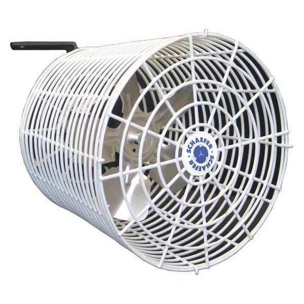 Schaefer Standard Duty Industrial Fan, Wall Mount, 8 in Blade Dia, 115V, 450 cfm, Non-Oscillating - VK8