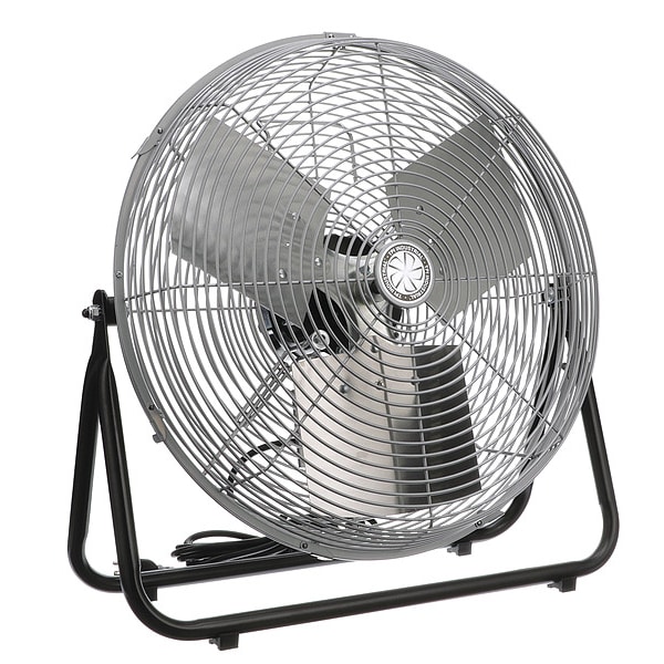 Tpi Floor Fan, Floor Mount, 18 in Blade Dia, 120V, 1,300/1,500/1,800 cfm, Non-Oscillating - F18-TE