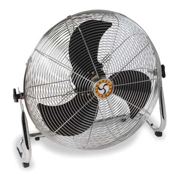 Airmaster Fan Standard Duty Floor Fan, Floor Mount, 12 in Blade Dia, 115V, 1,300/1,550/1,855 cfm, Non-Oscillating - 78973