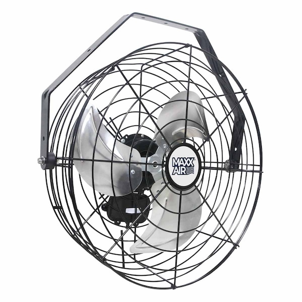 Maxx Air Fan, Wall, Ceiling Mount, 18 in Blade Dia, 120V, 1,350/1,400/1,450 cfm, Non-Oscillating - HVWM18UPS