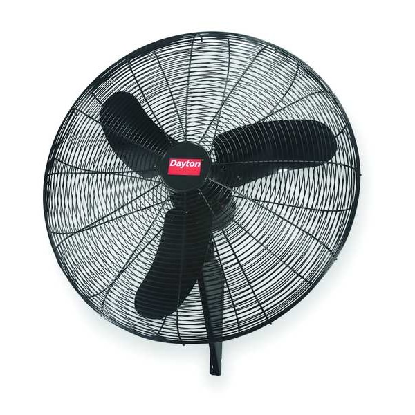 Dayton Light Duty Quiet Design Industrial Fan, Wall Mount, 30 in Blade Dia, 115V, 3,450/6,090/7,450 cfm - 2RDZ9