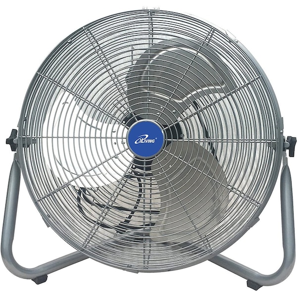 Iliving Super Turbo High Velocity Floor Fan, 20 in Blade Dia, 120V - ILG8F21