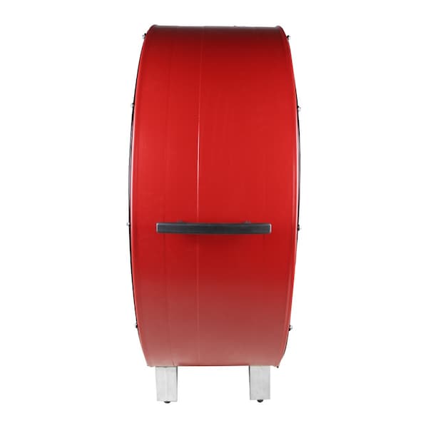 Maxx Air Barrel Air Circulator Fan, Mobile Mount, 42 in Blade Dia, 120V, 9,500/13,300 cfm, Non-Oscillating - BF42BD RED
