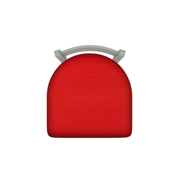 Holland Bar Stool Co 25" Low Back Swivel Counter Stool, Nickel Finish, Canter Red Seat - 41125AN011