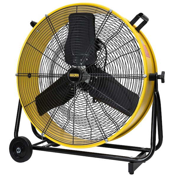 Edendirect High Velocity Drum Fan, 24 in Blade Dia, 120V, 7,800/9,200 cfm - IR-FAND24E