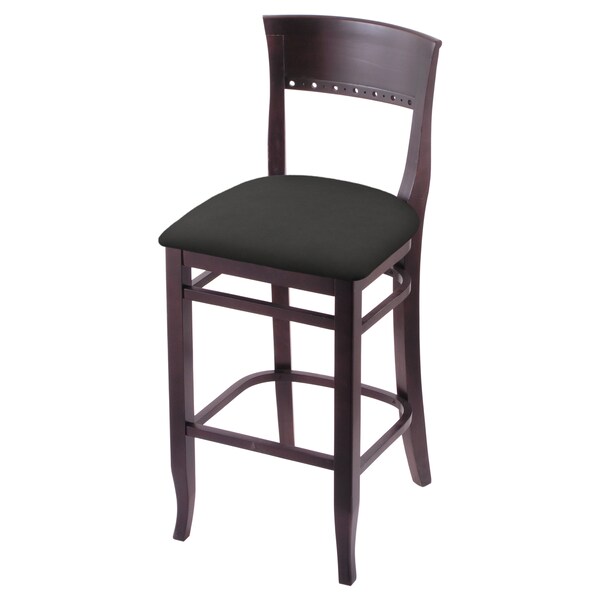 Holland Bar Stool Co 25" Counter Stool, Dark Cherry Finish, Canter Iron Seat - 316025DC008