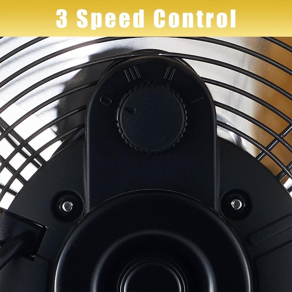 Edendirect Heavy Duty High Velocity Turbo Floor Fan, 16 in Blade Dia, 120V, 2,100/2,400/2,800 cfm - IR-FANTD16