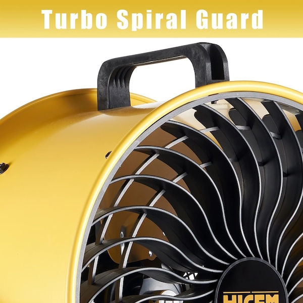 Edendirect Heavy Duty High Velocity Turbo Floor Fan, 16 in Blade Dia, 120V, 2,100/2,400/2,800 cfm - IR-FANTD16