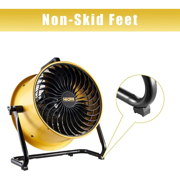 Edendirect Heavy Duty High Velocity Turbo Floor Fan, 16 in Blade Dia, 120V, 2,100/2,400/2,800 cfm - IR-FANTD16