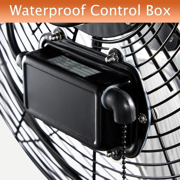 Edendirect Outdoor Fan, Wall Mount, 18 in Blade Dia, 120V, 3,800/4,100/4,600 cfm - IR-FANOW18