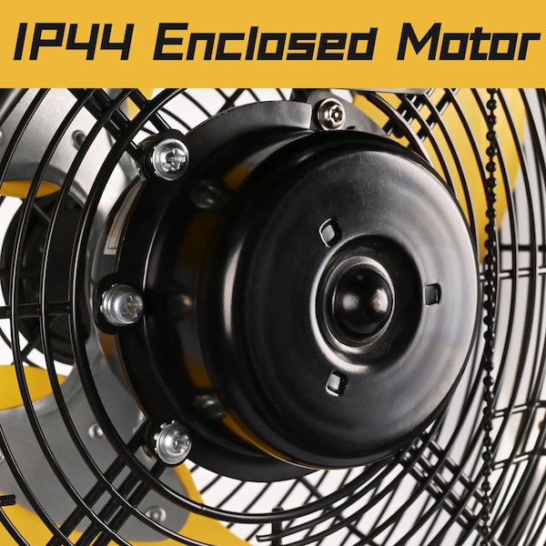 Edendirect Fan, Wall Mount, 12 in Blade Dia, 120V, 1,700/2,100/2,500 cfm - IR-FANW12A
