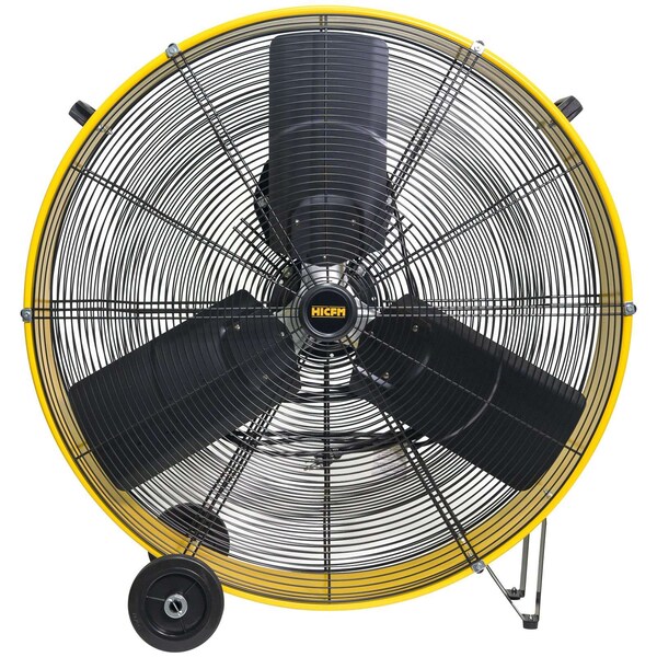 Edendirect Heavy Duty Industrial Blower Drum Fan, 30 in Blade Dia, 120V, 2,900/4,800 cfm - IR-FAND30FDC