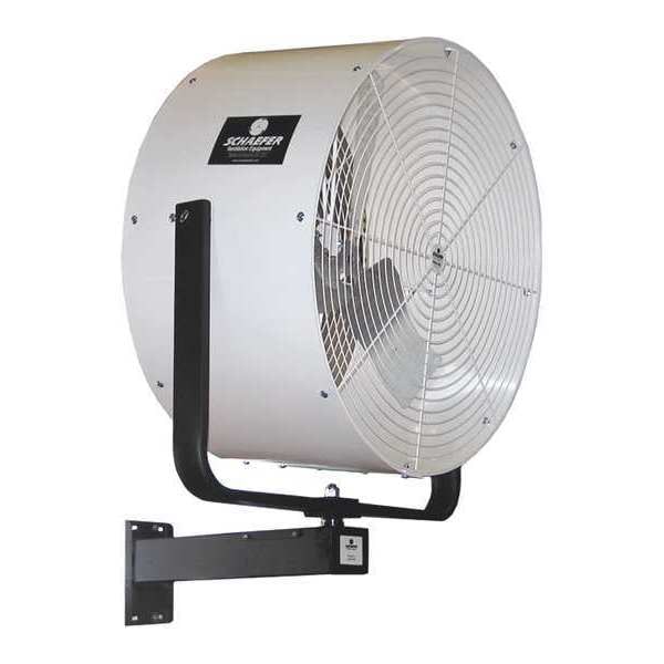 Schaefer Standard Duty Industrial Fan, Wall Mount, 36 in Blade Dia, 115/230V, 11,690 cfm, Oscillating - VKWO36