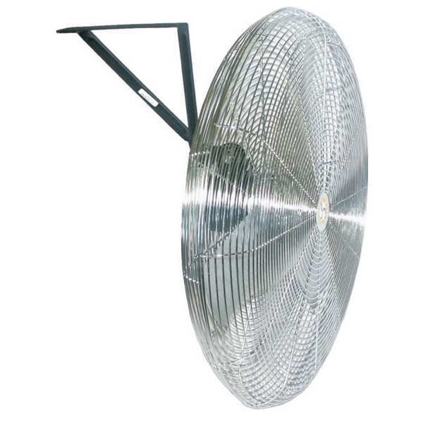 Airmaster Fan Standard Duty Industrial Fan, Wall Mount, 24 in Blade Dia, 115V, 2,820/4,020/5,520 cfm, Oscillating - 71565