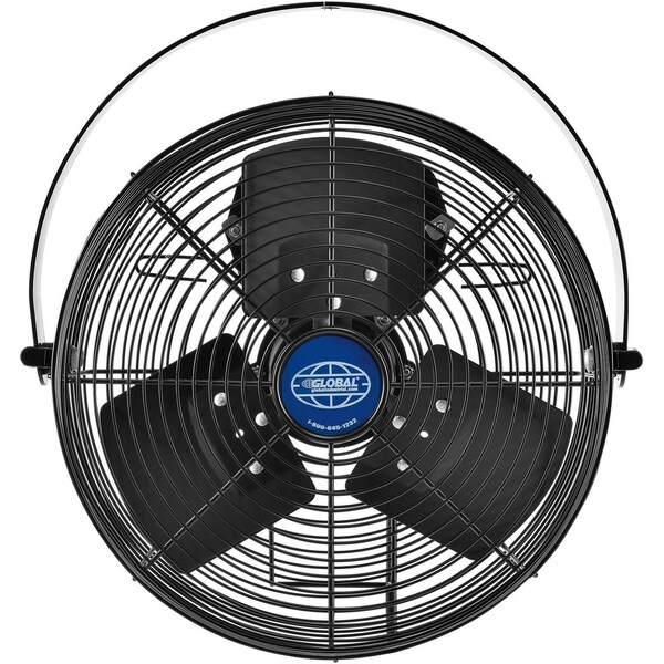 Global Industrial Outdoor Workstation Fan, Yoke Mount, 12 in Blade Dia, 120V - 292791