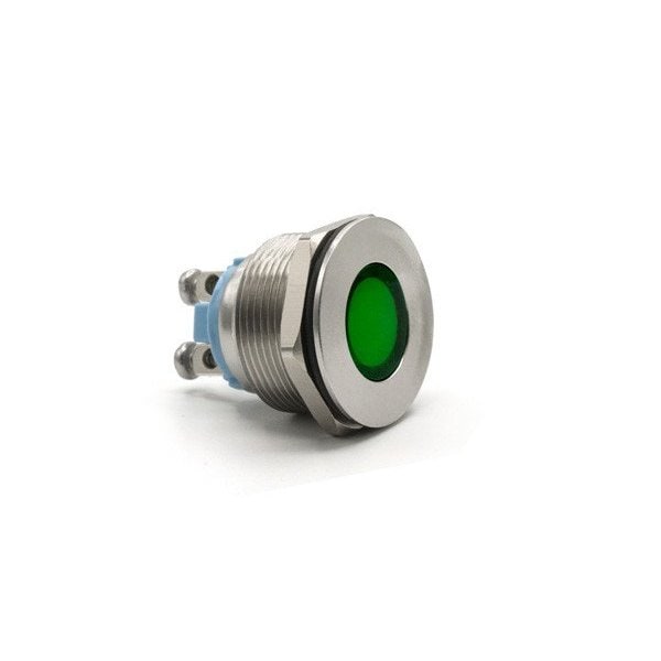 Indicadores de montaje en panel Dialight Led 22Mm Flt Pmi Verde 3Vdc - 622-1201-304F