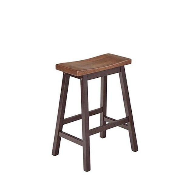 Progressive Furniture Progressive Furniture D879-64 24 x 18 x 14 in. Kenny Counter Stools - Walnut & Chocolate; Set of 2 - D879-64