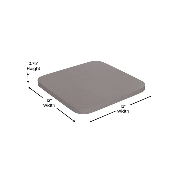 Flash Furniture 24" Silver Metal Counter Stool-Gray Poly Seat, 4PK - 4-ET-31320-24-SV-R-PL2G-GG