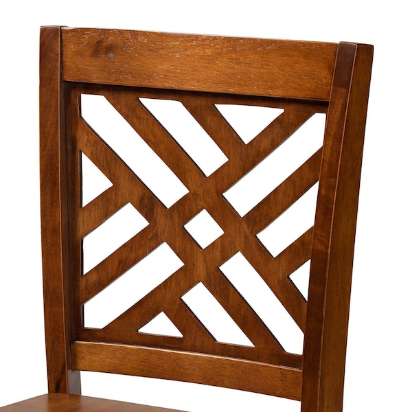 Baxton Studio Caron Modern and Contemporary Transitional Walnut Brown Finished Wood 2-Piece Counter Stool Set - 180-11433-ZORO