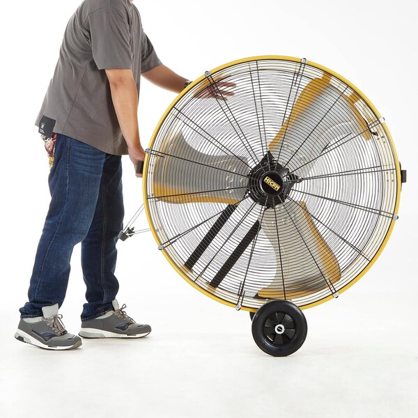 Edendirect Industrial Drum Fan, 30 in Blade Dia, 120V, 11,800/12,600/13,000 cfm - IR-FAND36