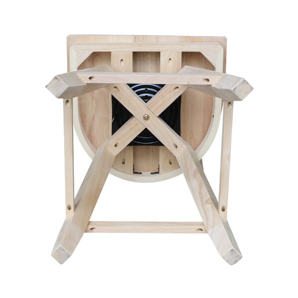 International Concepts Charlotte Counter Height Stool, 24" Seat Height, Swivel, Unfinished - S-312SW