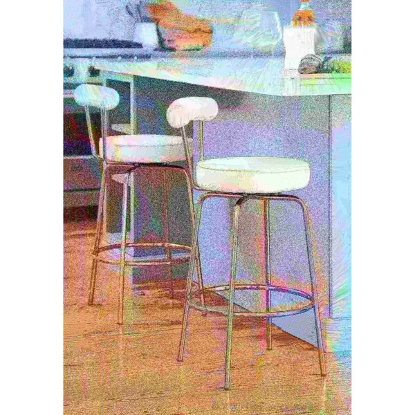 Lumisource Rhonda Counter Stool in Gold Metal and Cream Velvet, PK 2 - B26-RHONDA AUCR2