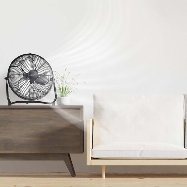 Edendirect High Velocity Heavy Duty Floor Fan, 12 in Blade Dia, 120 V, 1800 CFM - IR-W2815P201011