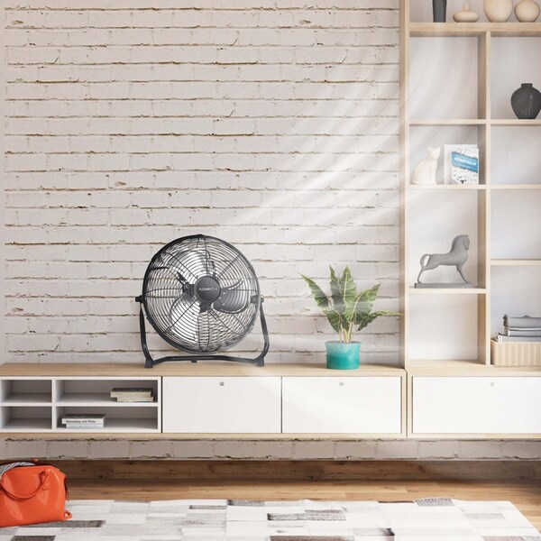 Edendirect High Velocity Heavy Duty Floor Fan, 12 in Blade Dia, 120 V, 1800 CFM - IR-W2815P201011