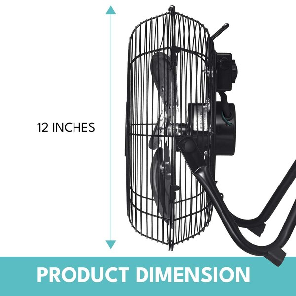 Edendirect High Velocity Heavy Duty Floor Fan, 12 in Blade Dia, 120 V, 1800 CFM - IR-W2815P201011