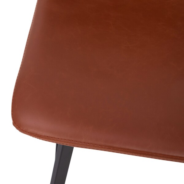 Flash Furniture 24" Cognac LeatherSoft Counter Stools, PK 2 - CH-212069-24-BR-GG