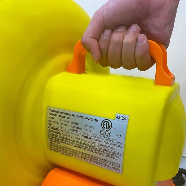 Edendirect 13 in. 1 fan speeds Drum Fan in Yellow with Easy-Handhold Grip Design - IR-FJ-1100-US