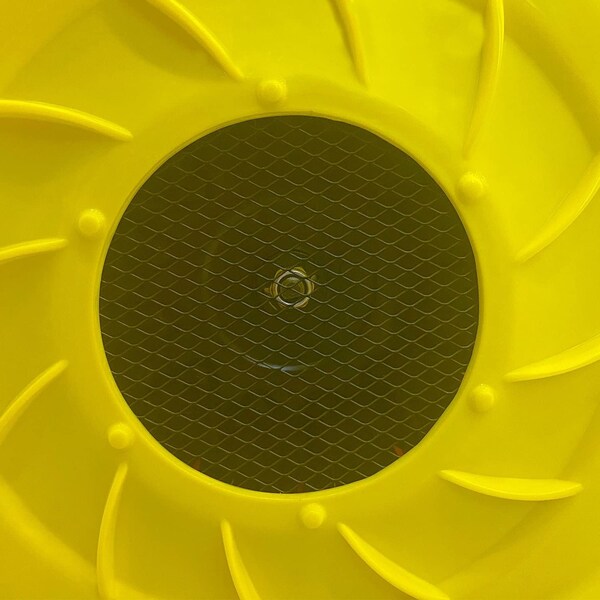 Edendirect 13 in. 1 fan speeds Drum Fan in Yellow with Easy-Handhold Grip Design - IR-FJ-1100-US