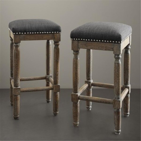 Madison Park Cirque Stool Set Of 2 - Grey, 2PK - FPF18-0186