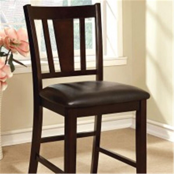 Furniture Of America Bridgette II Espresso Counter Height Chair, 2PK - IDF-3325PC