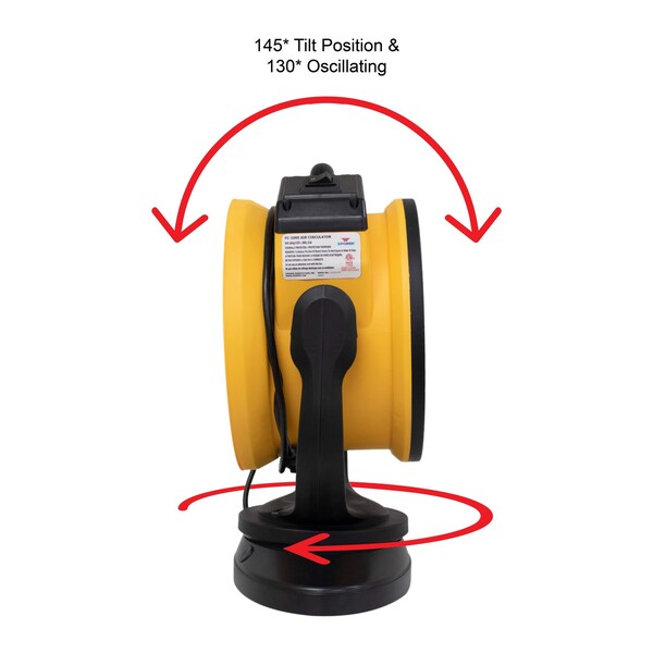 Xpower Multipurpose Air Circulator, 11 in Blade Dia, 115V, 1,100 cfm, Oscillating - FC-100S