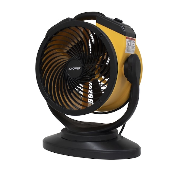 Xpower Multipurpose Air Circulator, 11 in Blade Dia, 115V, 1,100 cfm, Oscillating - FC-100S