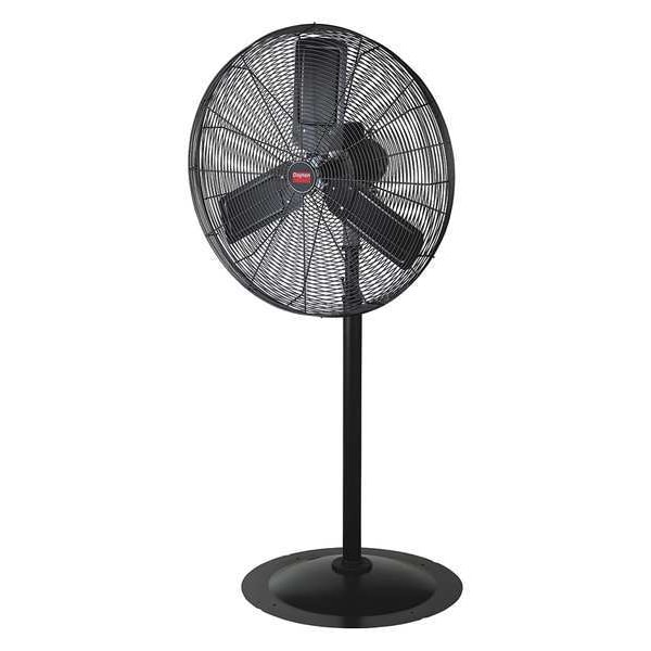 Dayton Light Duty Industrial Fan, Pedestal Mount, 24 in Blade Dia, 115V, 3,510/6,400 cfm, Oscillating - 6ALE8