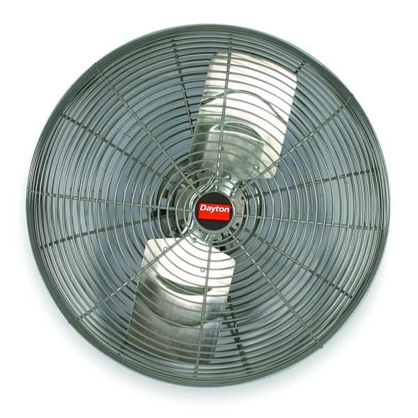 Dayton Corrosion Resistant Standard Duty Industrial Fan, Ceiling Mount, 18 in Blade Dia, 115V, 2,875 cfm - 1ZCN7