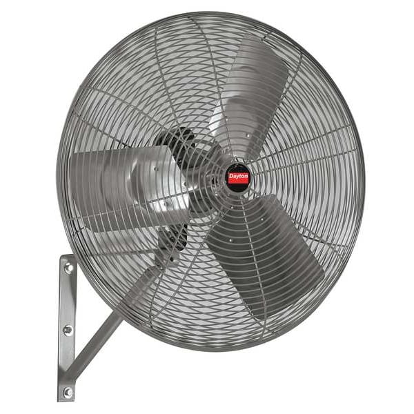 Dayton Standard Duty Industrial Fan, Wall Mount, 18 in Blade Dia, 115V, 2,900/4,500 cfm, Oscillating - 7DC96