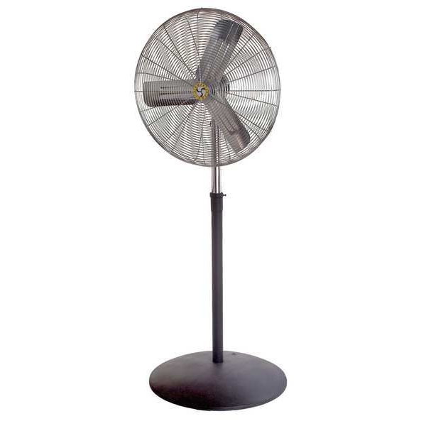 Airmaster Fan Light Duty Industrial Fan, Pedestal Mount, 24 in Blade Dia, 115V, 2,460/3,460/4,400 cfm - 71584