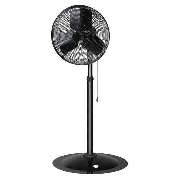 Dayton Light Duty Industrial Fan, Pedestal Mount, 20 in Blade Dia, 120V, 5,100/6,200 cfm, Oscillating - 13V399