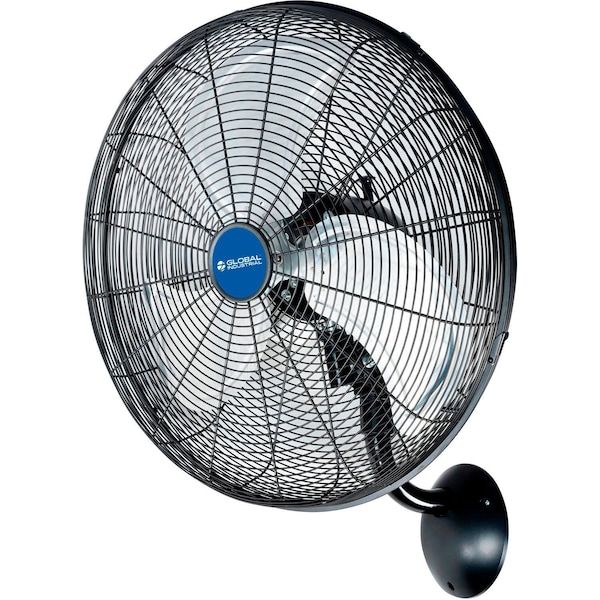 Global Industrial Industrial Fan, Wall Mount, 20 in Blade Dia, 120V, Oscillating - 293130