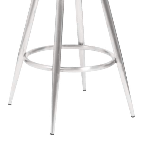 Armen Living Justin 26" Counter Height Swivel Vintage Gray Faux Leather Bar Stool - LCJTBABSVG26
