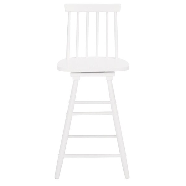 Safavieh 16.9 x 16.7 x 39.8 in. Quai Swivel Counter Stool, White - BST1404C