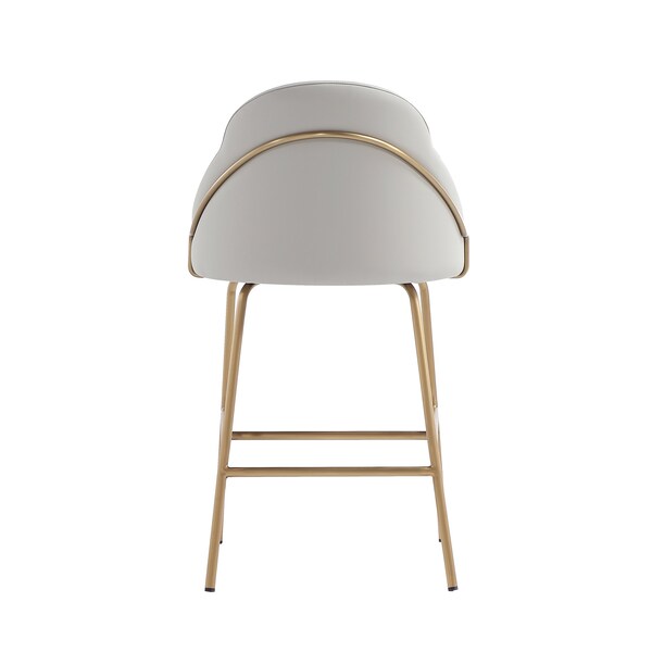 Manhattan Comfort Gracie Counter Stool  in Stone and Gold - CS019-GST
