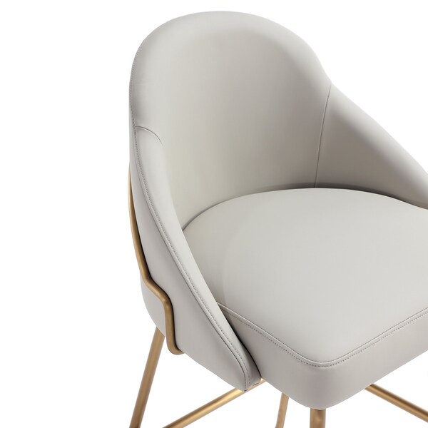 Manhattan Comfort Gracie Counter Stool  in Stone and Gold - CS019-GST