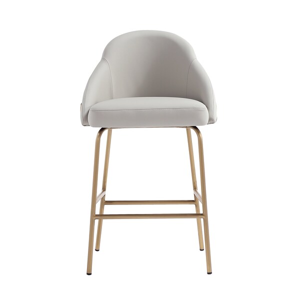 Manhattan Comfort Gracie Counter Stool  in Stone and Gold - CS019-GST