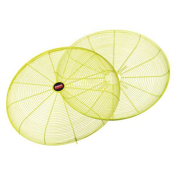 Dayton Fan Guard For 30 in Blade Dia, Polyester Powder Coated, Steel, Yellow, Mounting 2-3/4 in x 4-1/2 in - 1VCH7