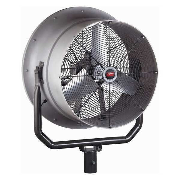 Dayton Standard Duty High Velocity Industrial Fan, Ceiling, Wall Mount, 30 in Blade Dia, 115V, 1,180 cfm - 1LXN4