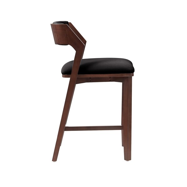 Manhattan Comfort Patricia Counter Stool  in Black - Set of 3 - 3-CS023-BK